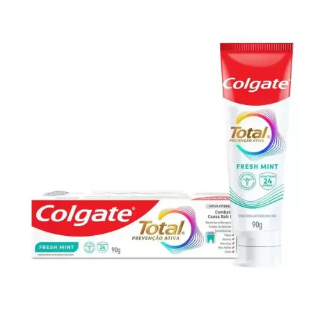 Creme Dental Colgate Total Prevenção Ativa Original Mint 90G