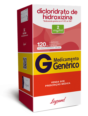 Cloridrato de Hidroxizina Genérico Legrand 2mg/ml 120ml