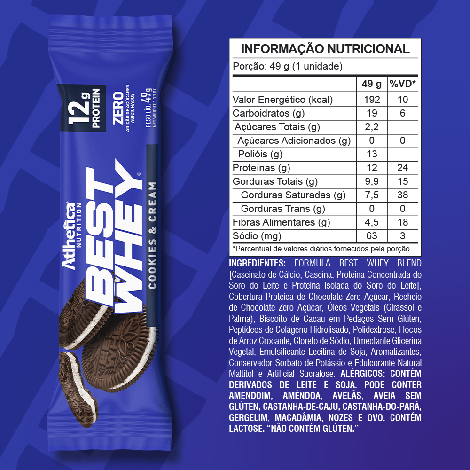 Best Whey Bar 12G Protein Cookies E Cream (49G)