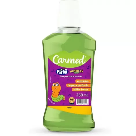 Enxaguante Bucal Sem Álcool Carmed Fini Minhocas Azedinhas Com Flúor 250Ml