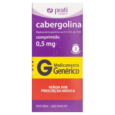 Cabergolina Genérico Prati Donaduzzi 0,5mg 2 comprimidos