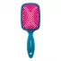 Escova De Cabelo Dompel Favo Quadrada Azul E Pink