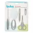 Kit Cuidados Buba Esc+Pente+Tesoura+Cortador+Lixa Cinza 13687